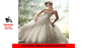 AJUAR DE QUINCEAÑERA CON CORSE COLOR BLANCO