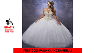 AJUAR DE QUINCEAÑERA CON CORSE COLOR BLANCO